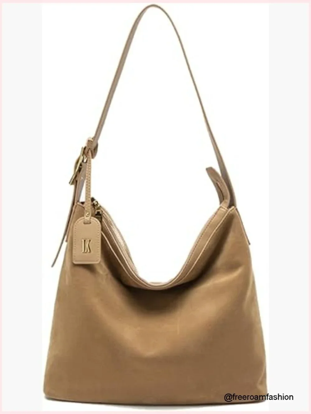 Genuine Leather Suede Hobo Bag Tote Shoulder Crossbody Vintage